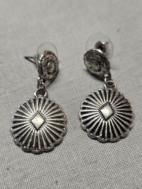 Simons Silver Coloured Drop Earrings